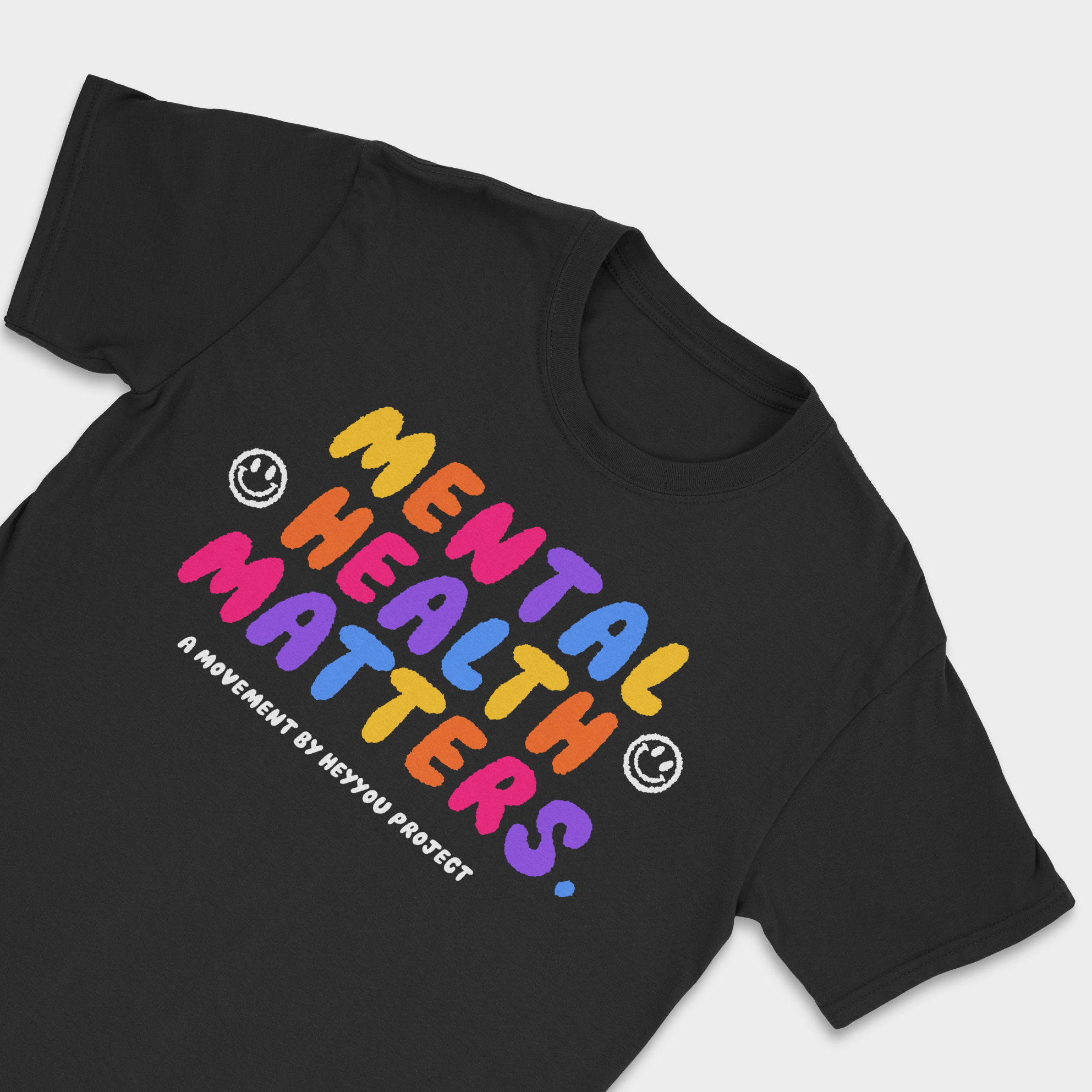 Mental Health Matters T-Shirt - Pepper | Happiness Project Large